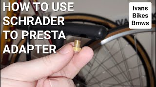 How To Use PRESTA to SCHRADER Valve Adapter  4K [upl. by Ddal]