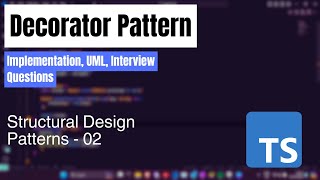 Decorator Pattern in Typescript  UML Coding Interview Questions and more typescript javascript [upl. by Naleag998]