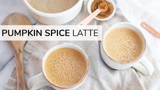 PUMPKIN SPICE LATTE RECIPE  DIY healthy Starbucks drink [upl. by Ellecrag]