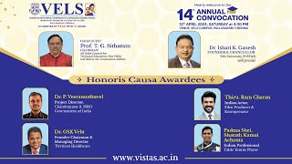 14th ANNUAL CONVOCATION AT VELS UNIVERSITY PALLAVARAM CHENNAI AT 400 PM [upl. by Nahoj]