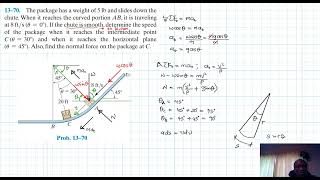 13–70 Kinetics of a Particle Force and Acceleration Chapter 13 Hibbeler Dynamics Benam Academy [upl. by Noeruat867]