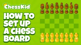 How to Set Up a Chess Board Chess Rules Beginners  ChessKid [upl. by Onateag]