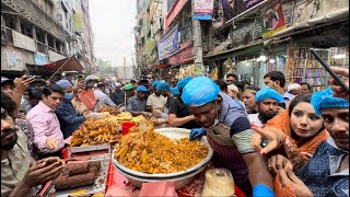 Most Unique Chowk Bazar Special Boro Baper Polay Khay  Dhaka Iftar Market [upl. by Esialb]