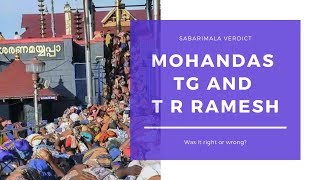 In conversation with T G Mohandas and T R Ramesh on the Sabarimala verdict [upl. by Nonna]