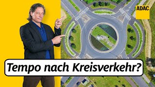 Tempolimit vor Kreisverkehr Wie schnell dürft Ihr danach fahren  ADAC  Recht Logisch [upl. by Averell493]