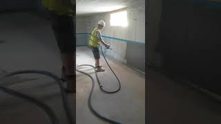 Spraying cementitious slurry tanking [upl. by Arjan]