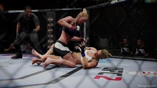 EA Sports UFC 2  Katie Holmes vs Ronda Rousey Gameplay  HD [upl. by Eldwin628]