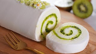 상큼 달콤한 키위 롤케이크 🥝 이렇게 만들어야 맛있어요  Kiwi Roll Cake Recipe  Green Kiwi Jam  Kiwi fruit [upl. by Catha392]