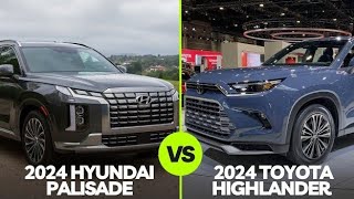 2024 Hyundai Palisade VS 2024 Toyota HIGHLANDER Engine Specification amp Features [upl. by Gothart]