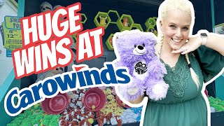 NEW Carnival Games and Squishmallow Hunting at Carowinds [upl. by Atinnod]