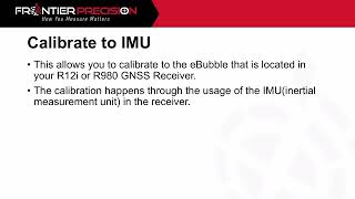 Trimble GNSS EBubble Calibration [upl. by Zzaj461]