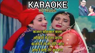 KARAOKE  Kajra Mohabbat Wala Akhiyon Me Aisa Dala  Kismat  Hindi Old Karaoke Song With Lyrics [upl. by Meisel]