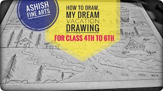 How to draw my dream vacation drawing 🎨🎭✏️ art drawing dreamvacation vacationdestinations [upl. by Handel]