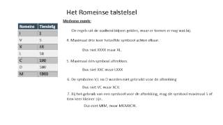 Getallen 2 Romeins talstelsel [upl. by Alissa]