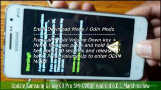 Update Samsung Galaxy C9 Pro SMC900F Android 601 Marshmallow [upl. by Azaleah68]