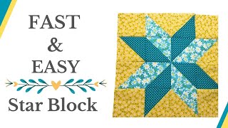 Easy to Create a 8 Point Star Quilt Block [upl. by Ettenom]