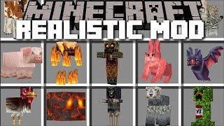 Minecraft REALISTIC MOD  SPAWN REALISTIC MONSTERS IN REAL LIFE MINECRAFT  Minecraft [upl. by Perkins392]