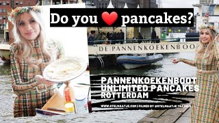 Do you ❤️ pancakes Eat unlimited Dutch pancakes at the Pancake Boat  PANNENKOEKENBOOT ROTTERDAM 🥞 [upl. by Corvin]