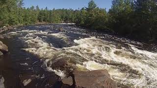 Crooked Chute Rapids below the Chute Petawawa River Algonquin Park [upl. by Eidroj]