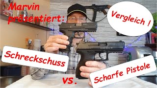 Schreckschuss vs scharfe Pistole Heckler amp Koch P30 [upl. by Danelle]