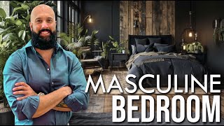 Creating a Masculine Bedroom  Bachelor Pad Design Ideas [upl. by Amalberga523]