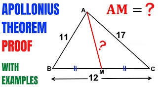 What is Apollonius Theorem How useful it is  Proof with Examples  Step by step explanation [upl. by Able52]