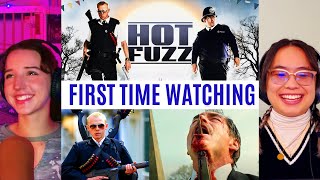 the GIRLS REACT to Hot Fuzz THIS IS CRAZY First Time Watching Comedy Movies [upl. by Mochun]