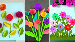 Unique wall hanging craft  Paper Wallmate  Paper Flowers wall decoration  Cardboard craft [upl. by Rianon]