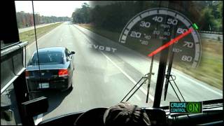 Driving with Prevost® Aware™ Adaptive Cruise Braking by Bendix® BW5000 [upl. by Sacram]