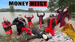 PARKOUR VS MONEY HEIST Police raided and arrested the boss along with the money amp drugs  Epic POV [upl. by Zorah]