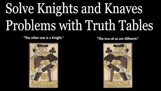 Knights Knaves and Propositional Logic Discrete Math Class [upl. by Garret113]