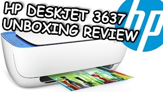 HP DeskJet 3637 All in One WiFi Printer Review 2017 UNBOXING [upl. by Almeida]