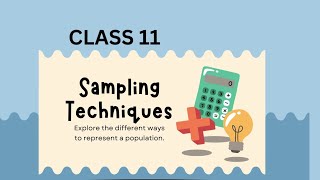 CENSUS AND SAMPLING  CLASS 11  STATISTICS [upl. by Eittah]