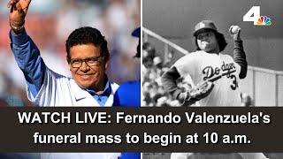 Live Fernando Valenzuelas funeral mass to begin at 10 am [upl. by Ezalb]