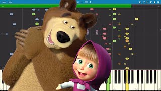 IMPOSSIBLE REMIX  Masha And The Bear Theme  Маша и Медведь  Piano Cover [upl. by Nimrak367]