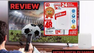 Review Antena TV Digital Indoor Outdoor Antena Booster DVBT2 4K PX DA6600 [upl. by Darooge383]