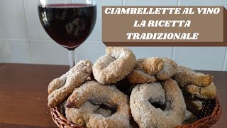 CIAMBELLINE AL VINO ROSSO ricetta originale delle ciambelle ciociare biscotti dei castelli romani [upl. by Maurene680]