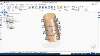 Helical pattern in SolidEdge [upl. by Mastic118]