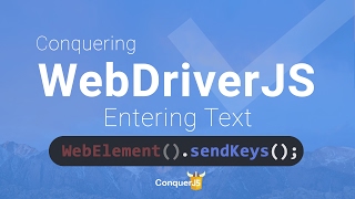 03  SendKeys and Click in WebdriverJS [upl. by Adlee]