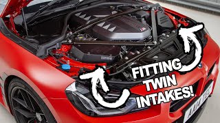 Installing the AIRTEC Motorsport Twin Intakes on our G87 BMW M2 [upl. by Eednus]