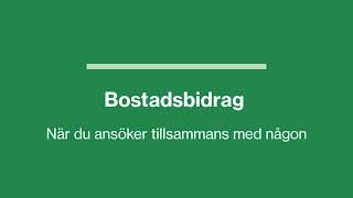 Så här ansöker du om bostadsbidrag tillsammans med en annan person [upl. by Hairam]