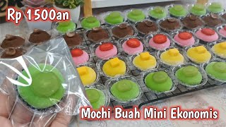 MOCHI BUAH MiNI EKONOMIS  RESEP WHEPED CREAM HOMEMADE TANPA WHEEPCREAM BUBUK RASANYA 💯 CREAMY [upl. by Enaled]