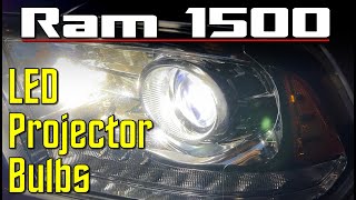 LED Projector Headlight Bulb Upgrade In My 2017 Ram 1500 [upl. by Assenaj]