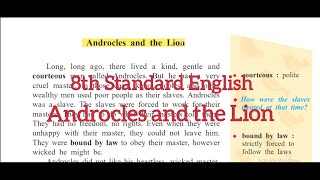 Androcles and the Lion Passage 1  8th std semi English lesson explained in Marathi by RV sir [upl. by Adnuhser]