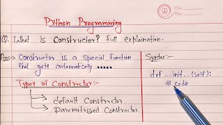 Python Constructor  Learn Coding [upl. by Anaul]