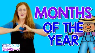 Months of the Year Song Learn the 12 Months of the Year Preschool Circle Time Song [upl. by Anatsirhc]