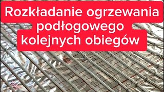 Rozkładanie instalacji ogrzewania podłogowego kolejne obiegi ogrzewaniepodłogowe timmleryt plumb [upl. by Dilaw]