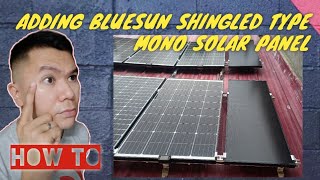 OFFGRID SOLAR  ADDING ALL BLACK BLUESUN SHINGLED MONO SOLAR PANEL  110 WATTS  MONO CRYSTALLINE [upl. by Neeloc]