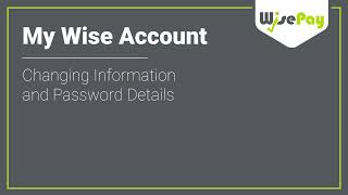 WisePay Parent view  My Wise Account overview [upl. by Jegger550]