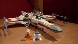 Lego Star Wars X Wing 9493 Modifications WORKING TARGETING COMPUTER [upl. by Ainitsirhc]